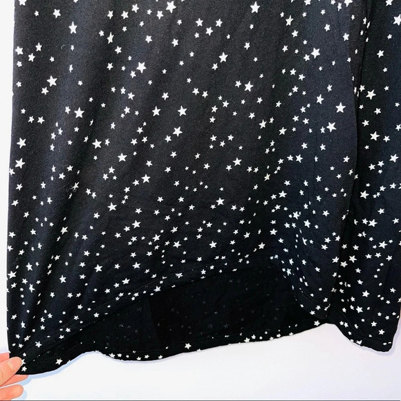 Zara Basic Evening Black & White Star Print Zip Back Tunic Top Medium Women’s - Picture 6 of 10